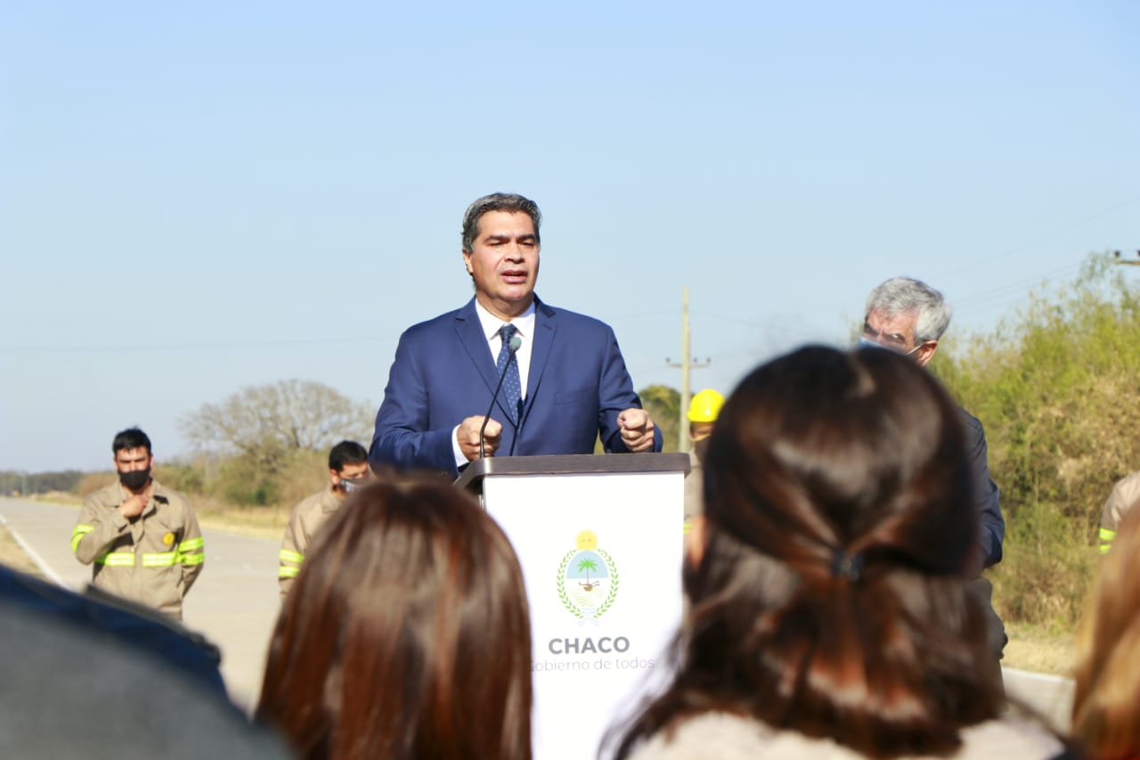 MÁS CONECTIVIDAD VIAL: CAPITANICH INAUGURÓ OBRAS DE PAVIMENTACIÓN EN LA RUTA 1 Y EN EL ACCESO A GENERAL VEDIA