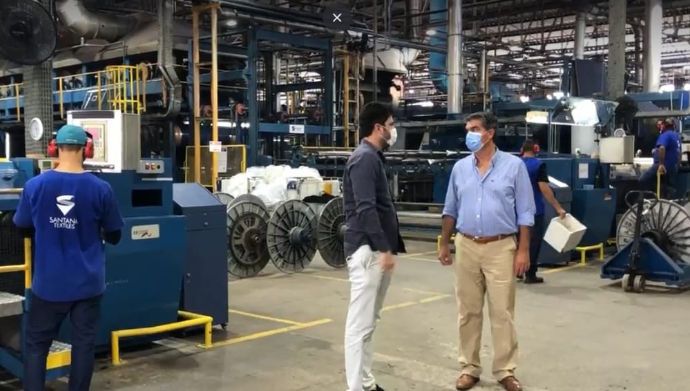 EN BRASIL, CAPITANICH VISITÓ LA PLANTA DE SANTANA TEXTILES, PARA AVANZAR CON EL PLAN DE EXPANSIÓN DE LA FIRMA EN PUERTO TIROL