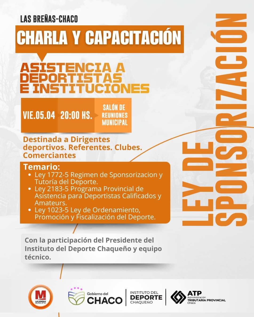 *CAPACITACIÓN SOBRE ASISTENCIA A INSTITUCIONES Y A DEPORTISTAS EN LAS BREÑAS*
