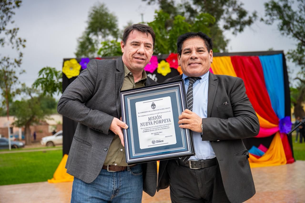 *FUERTE IMPULSO AL NORTE: PAVIMENTO Y ANUNCIO DE VIVIENDAS EN EL ANIVERSARIO 126 DE MISI&Oacute;N NUEVA POMPEYA*