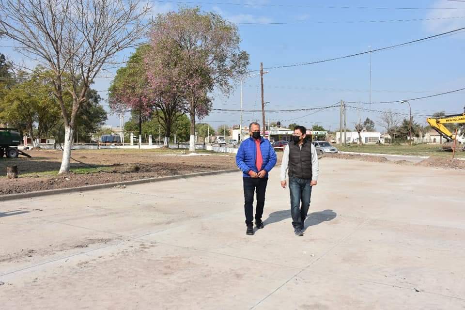 PRACTICAMENTE CONCLUIDA LA OBRA DE PAVIMENTACIÓN DE LA TERMINAL DE ÓMNIBUS DE VILLA ÁNGELA