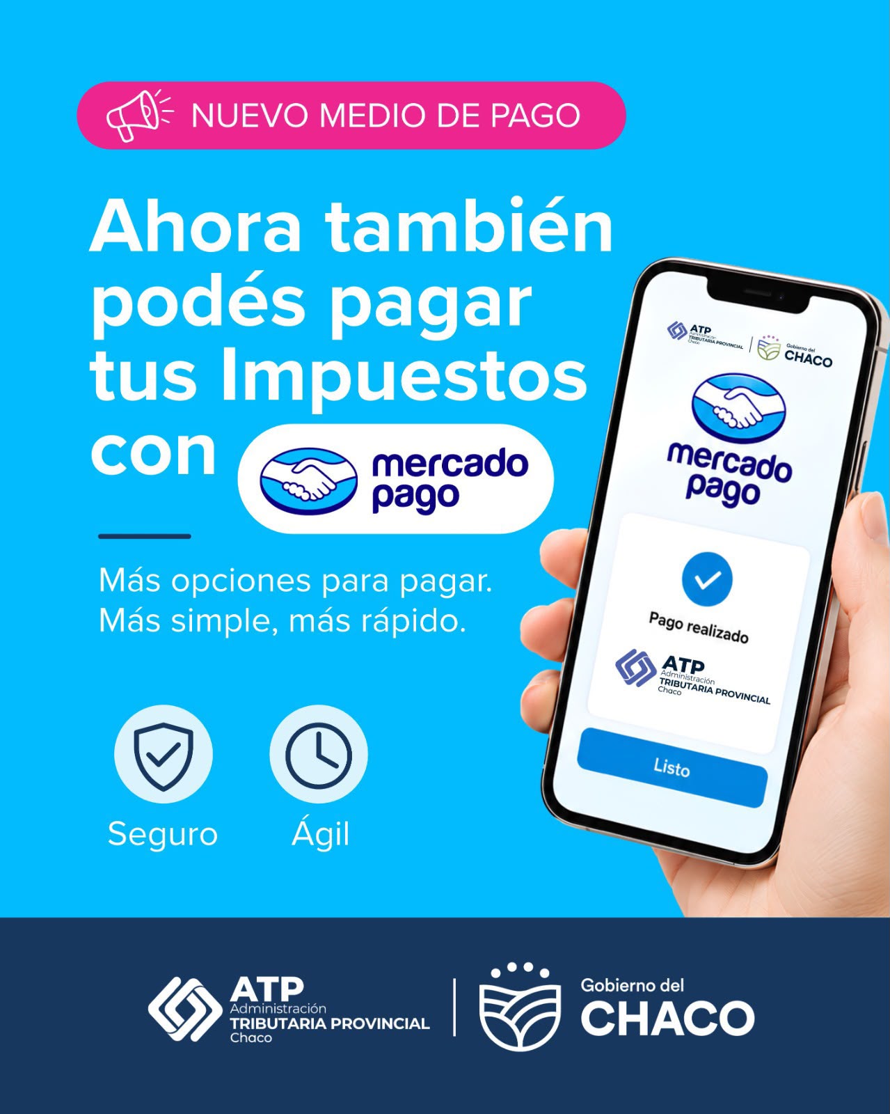 *ATP INCORPORA MERCADO PAGO PARA FACILITAR EL PAGO DE IMPUESTOS PROVINCIALES*