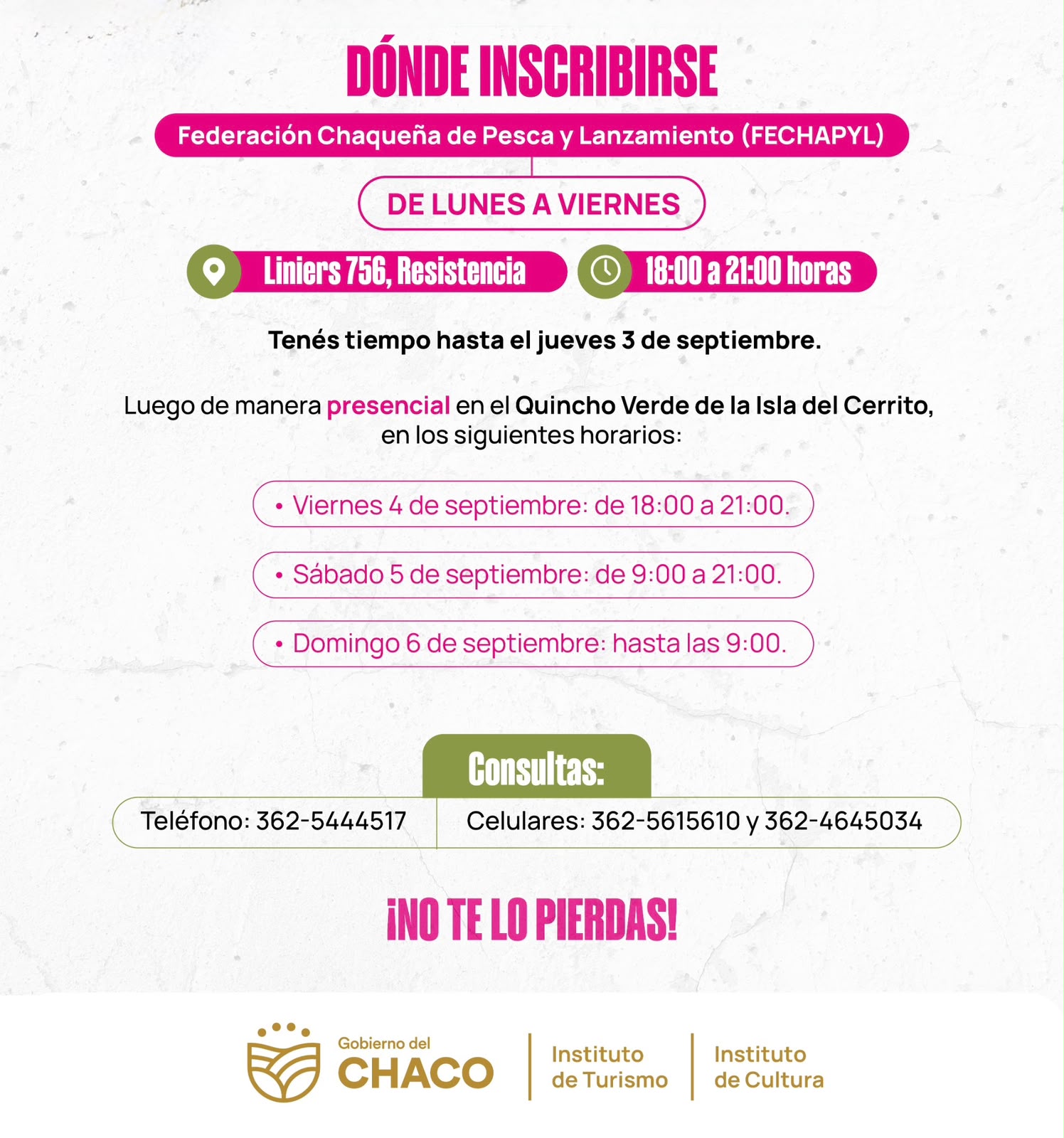 *LA ISLA DEL CERRITO SE PREPARA PARA LA GRAN FIESTA DEL DORADO: YA EST&Aacute;N ABIERTAS LAS INSCRIPCIONES*
