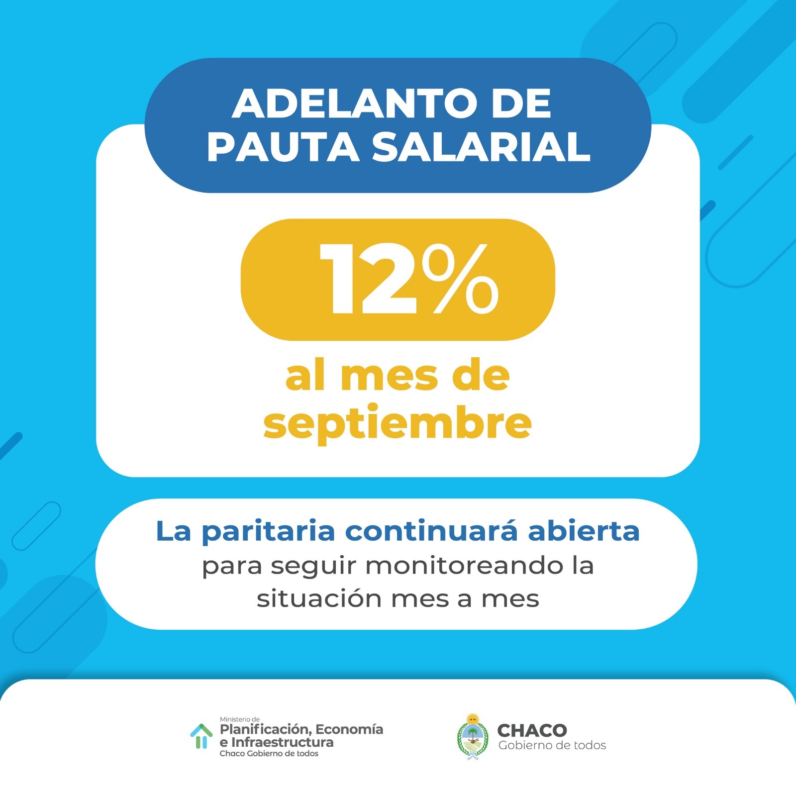 *Este viernes 15 el Gobierno provincial abonará el adelanto del incremento salarial del 12%*
