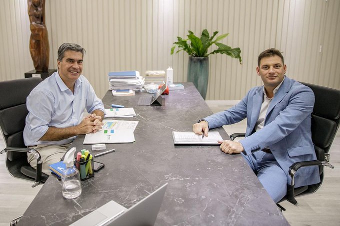 *EL GOBERNADOR Y LOS INTENDENTES DE CIERVO PETISO Y VILLA BERTHET COORDINAN OBRAS PRIORITARIAS PARA AMBOS MUNICIPIOS*