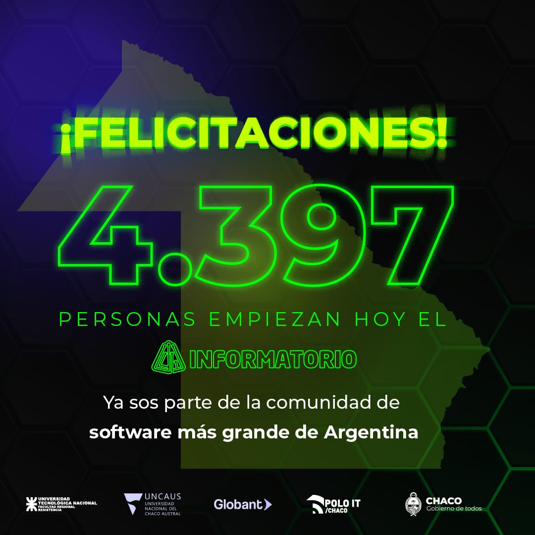 *INFORMATORIO 2022: MÁS DE 4.300 PERSONAS COMENZARON A ESTUDIAR PROGRAMACIÓN DE MANERA GRATUITA EN CHACO*