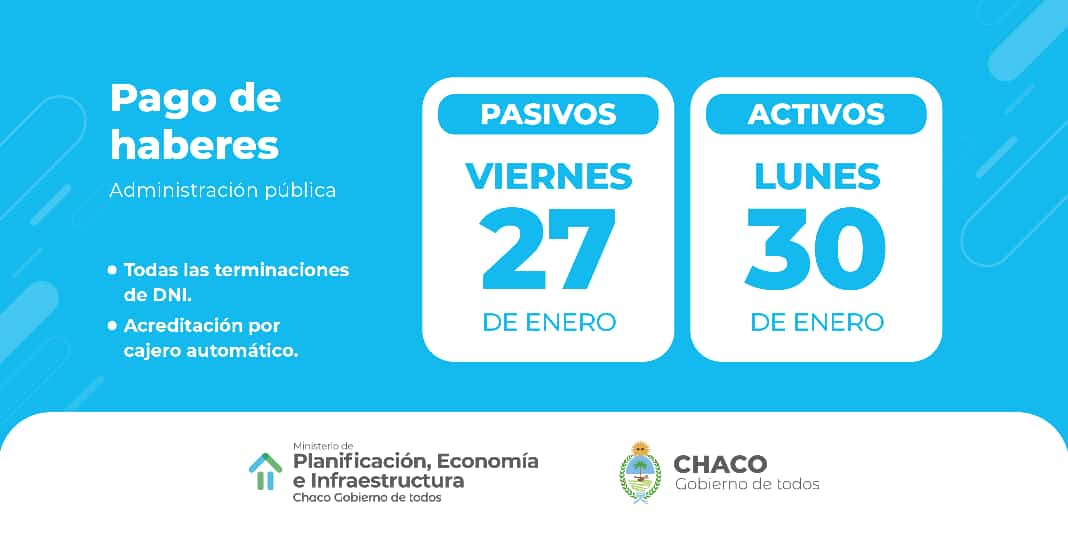 CON EL REFRIGERIO, EL GOBIERNO COMIENZA  ESTE VIERNES EL CRONOGRAMA DE PAGOS