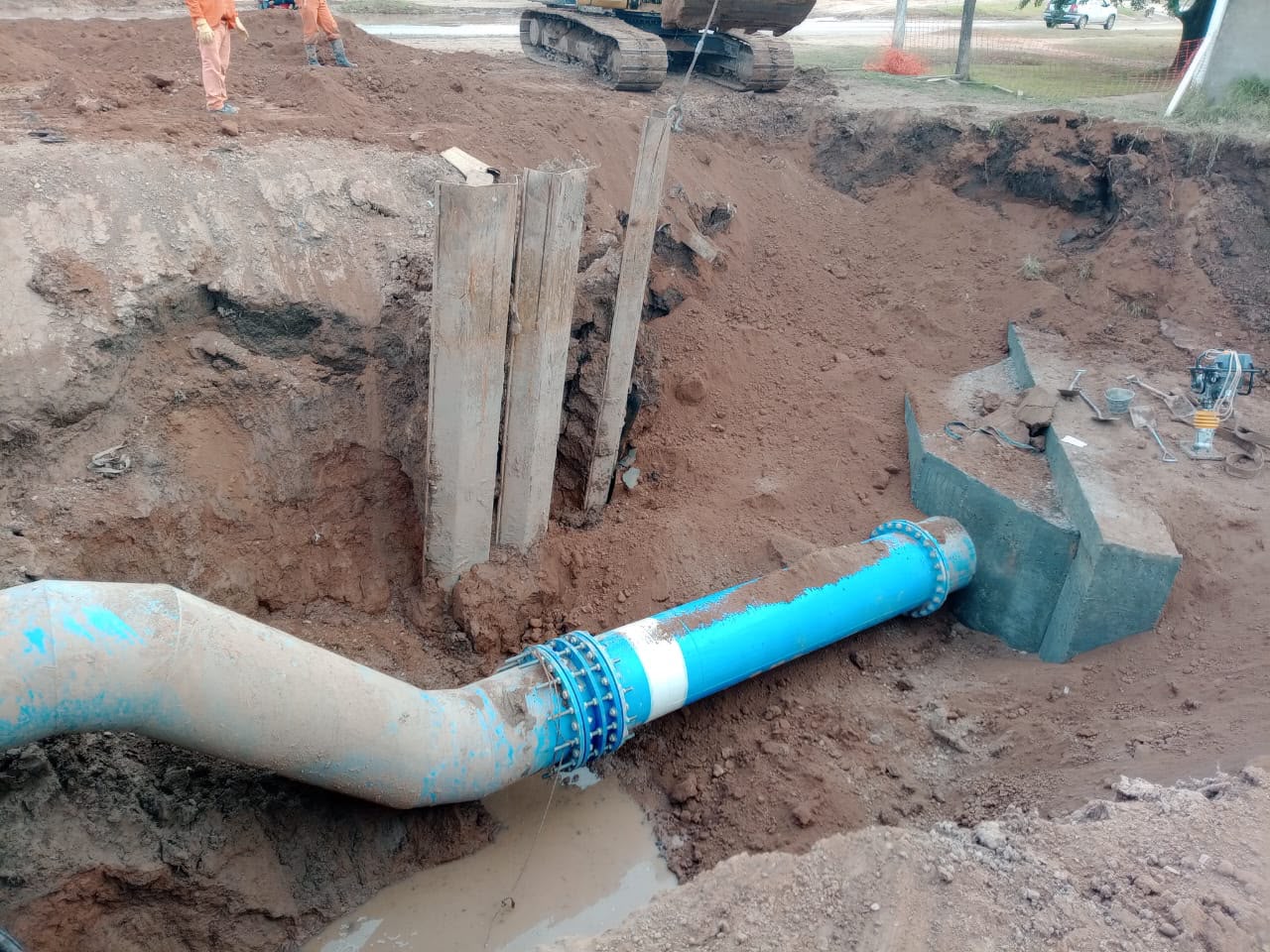 *EN S&Aacute;ENZ PE&Ntilde;A, SAMEEP AVANZA CON LOS TRABAJOS PARA POTENCIAR EL SEGUNDO ACUEDUCTO*