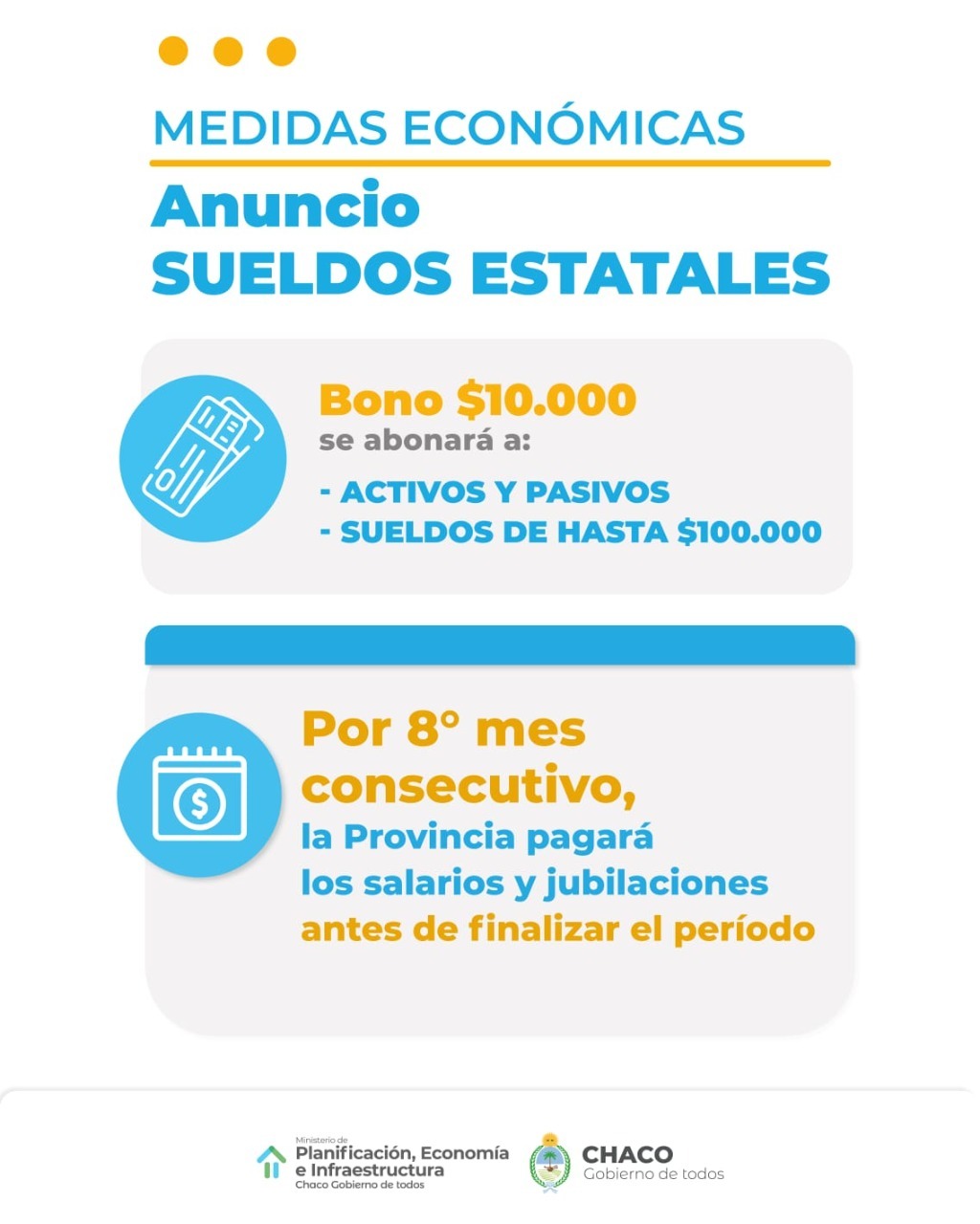 DESDE LAS 21 HORAS EN CAJEROS  *EL GOBIERNO PROVINCIAL PAGA HOY EL BONO DE $10.000 A ESTATALES*