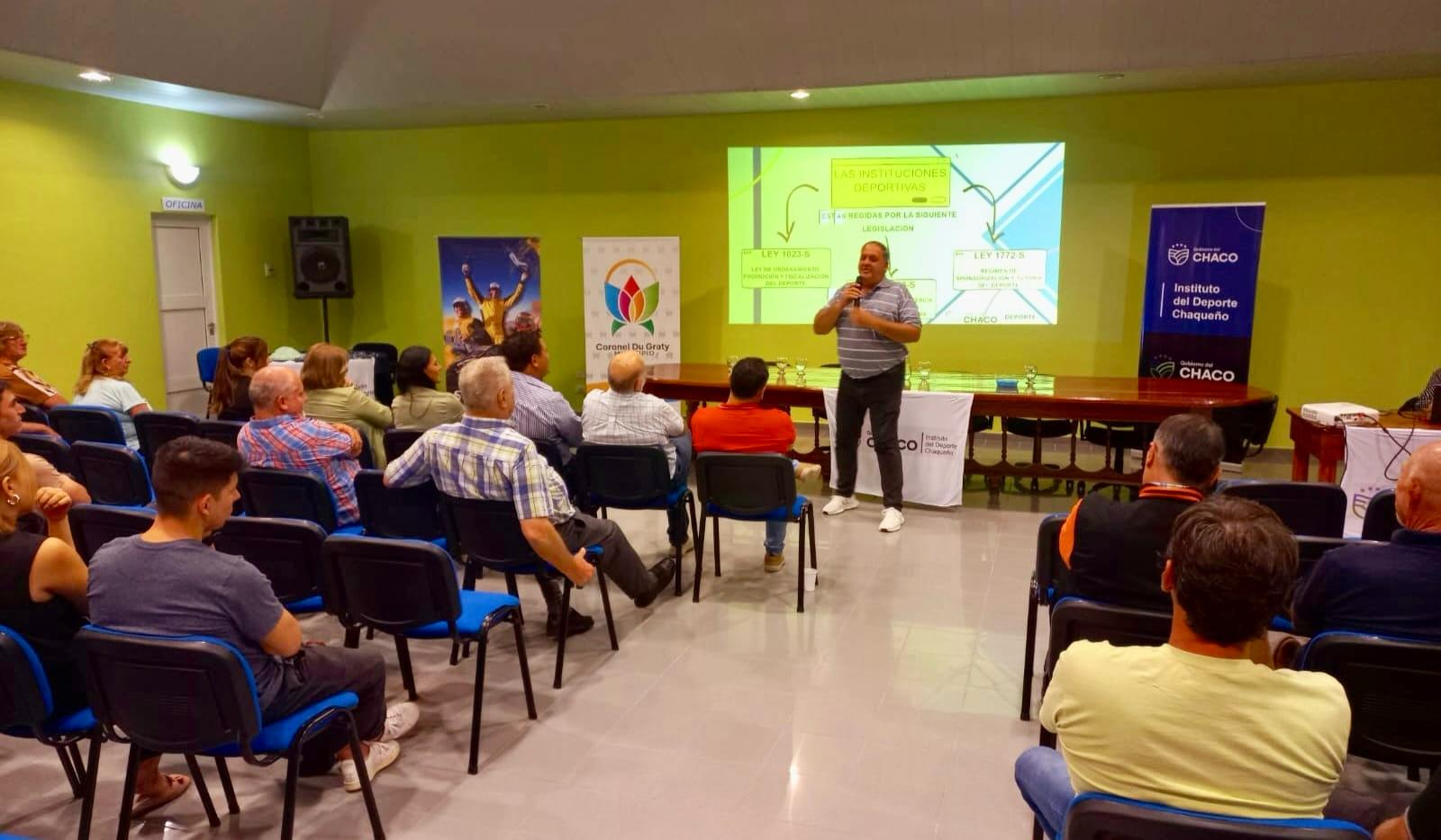*CORONEL DU GRATY: EXITOSA CAPACITACIÓN PARA DEPORTISTAS E INSTITUCIONES