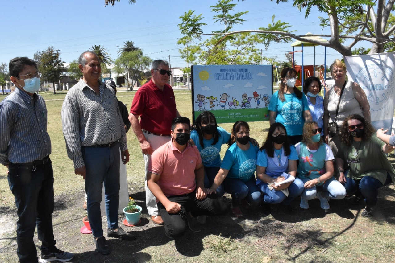 VILLA ANGELA: PAPP PARTICIPÓ DE LA INAUGURACIÓN DEL PASEO DE LA INFANCIA EN HOMENAJE A HALINA BALUK
