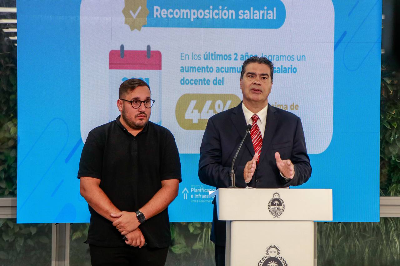 *CAPITANICH ANUNCIÓ UN NUEVO AUMENTO SALARIAL PARA DOCENTES: “CUMPLIMOS LA META QUE NOS PROPUSIMOS, QUE LOS SALARIOS LE GANEN A LA INFLACIÓN”*