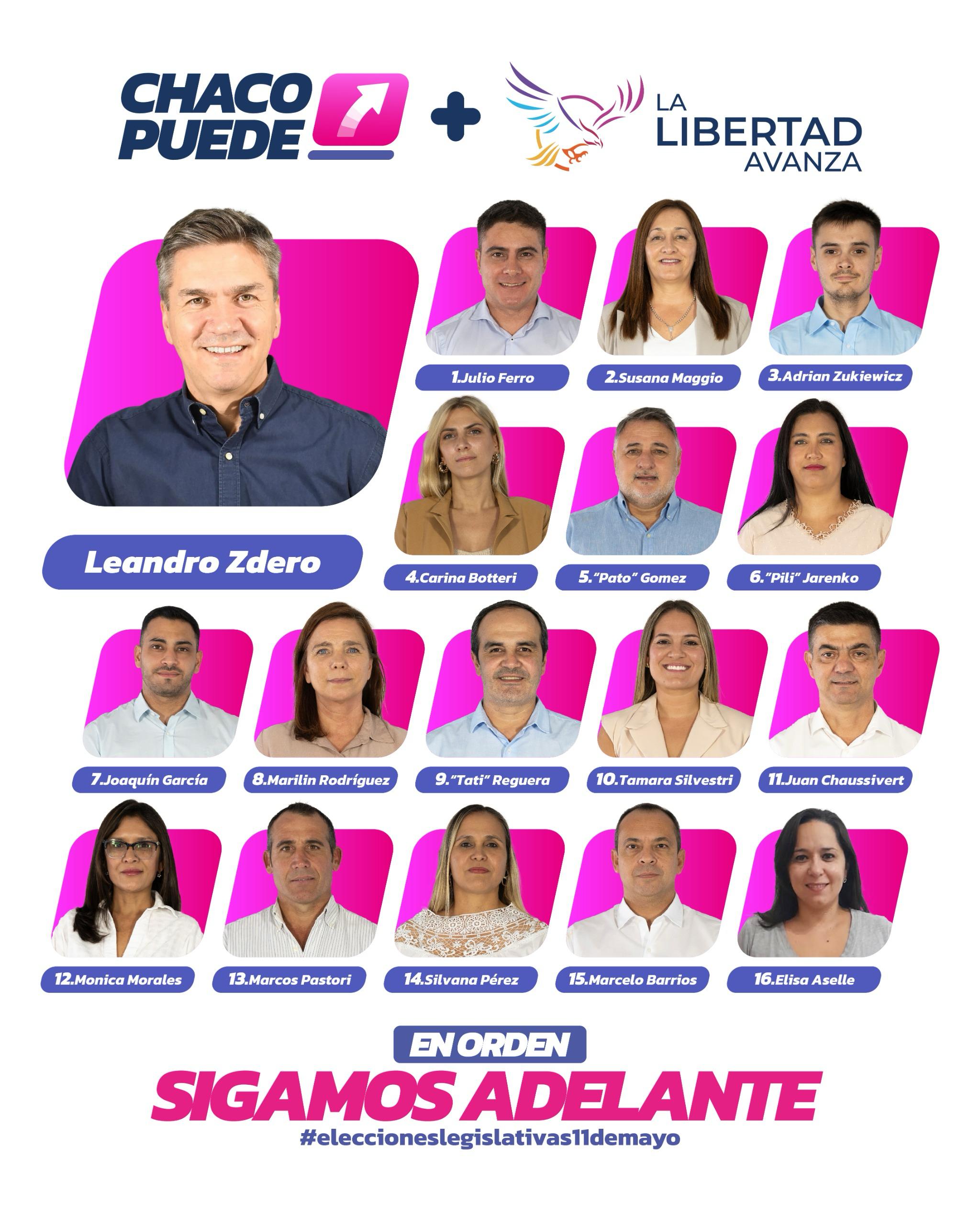 “Chaco Puede + La Libertad Avanza” dio a conocer su lista- *EL GOBERNADOR ZDERO APUESTA A LA RENOVACIÓN*
