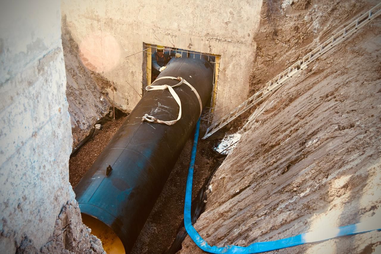 *EL SEGUNDO ACUEDUCTO AVANZA Y PERMITIR&Aacute; DUPLICAR EL CAUDAL DE AGUA PARA EL INTERIOR*