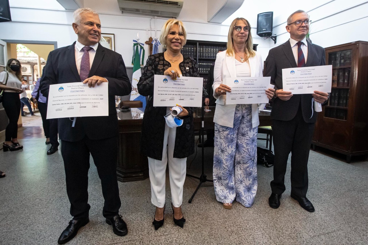 *La Legislatura chaqueña acompañó la entrega de diplomas a diputados nacionales electos por el Chaco*