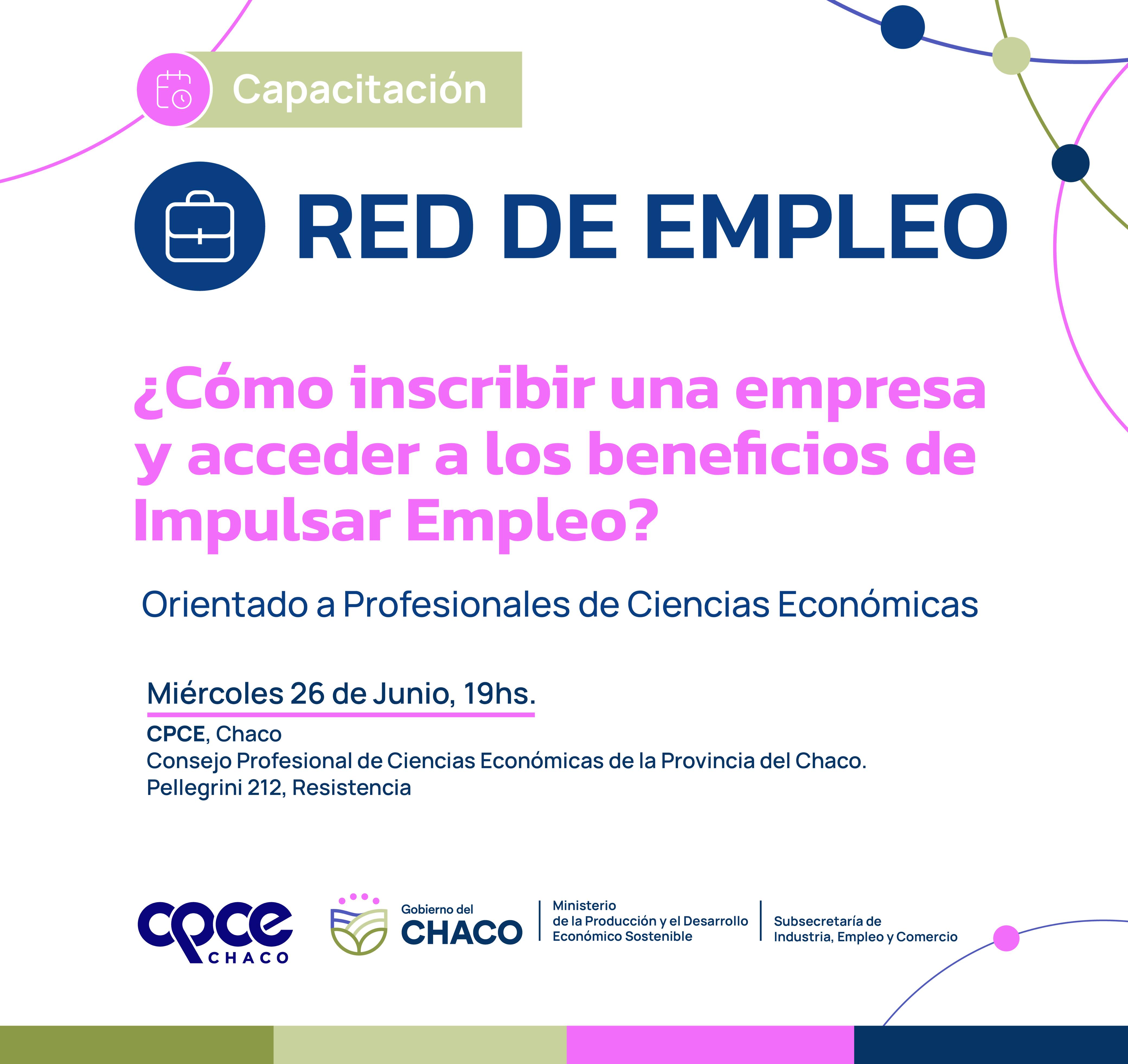 *RED DE EMPLEO: ESTE MIÉRCOLES CAPACITARÁN A PROFESIONALES DE CIENCIAS ECONÓMICAS